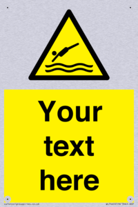 Custom Warning diving area